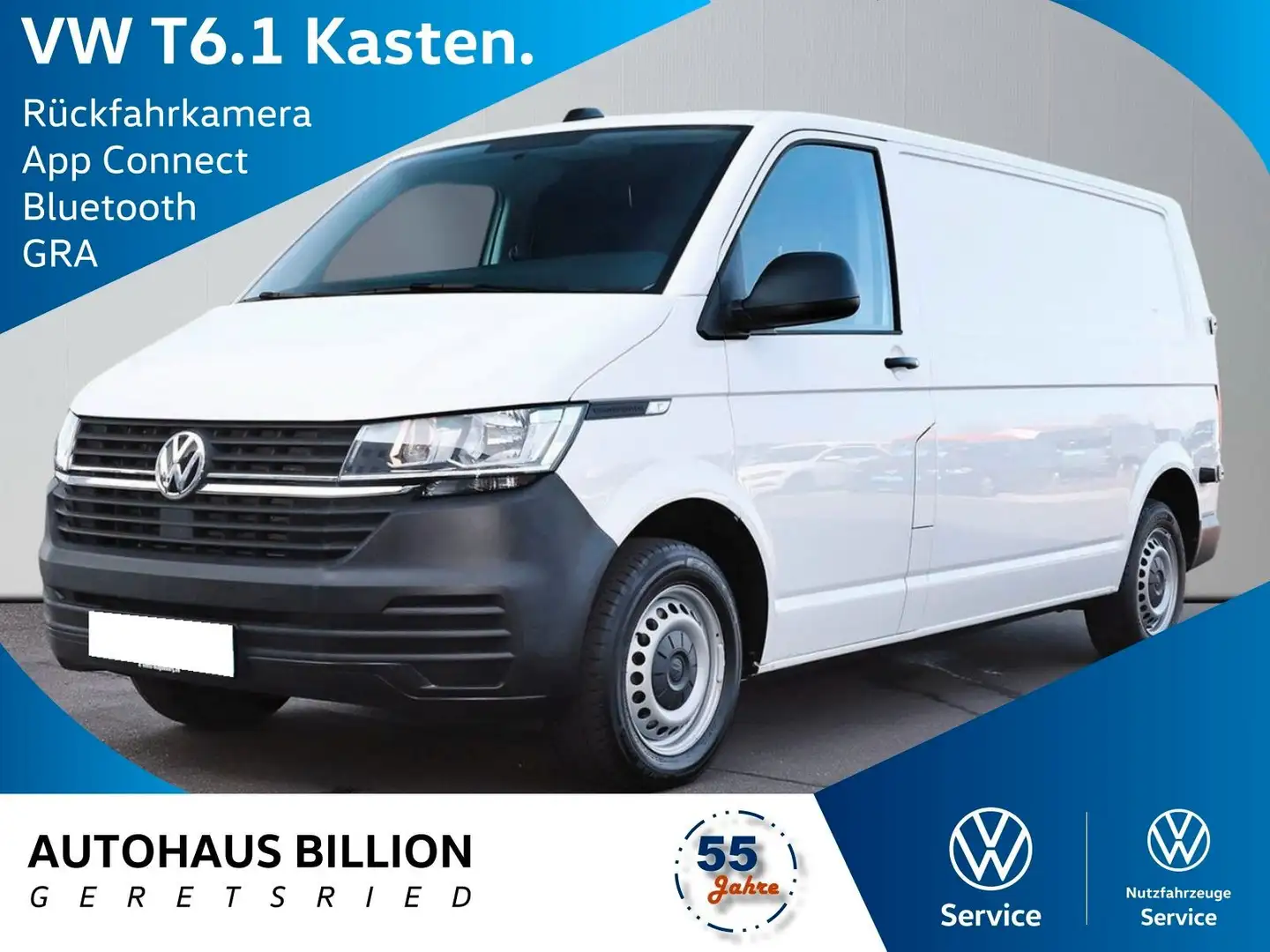 Volkswagen T6 Transporter T6.1 Transporter Kasten 2.0 TDI SCR / KLIMA, APP Bílá - 1