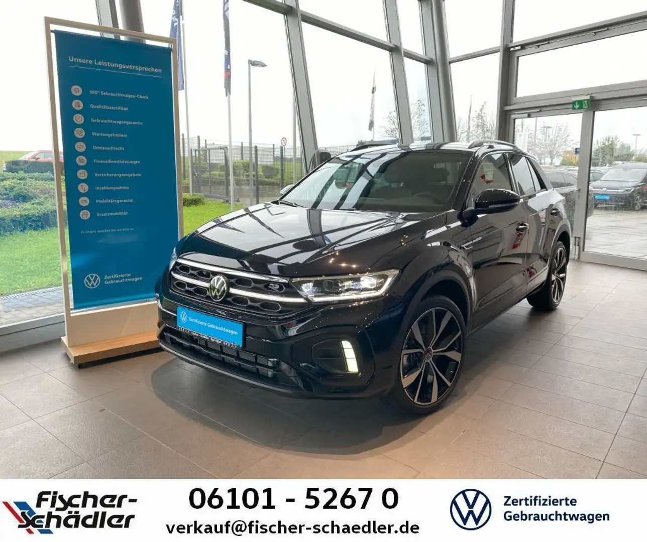 Volkswagen T-Roc T-ROC R-Line 1.5TSI*DSG*RLine*IQLight*Navi*Black Zwart - 1