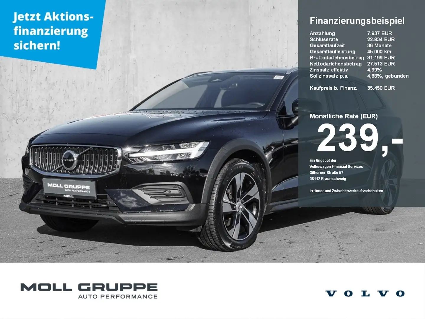 Volvo V60 Cross Country B4 AWD Plus 4xSHZ ACC LED Schwarz - 1
