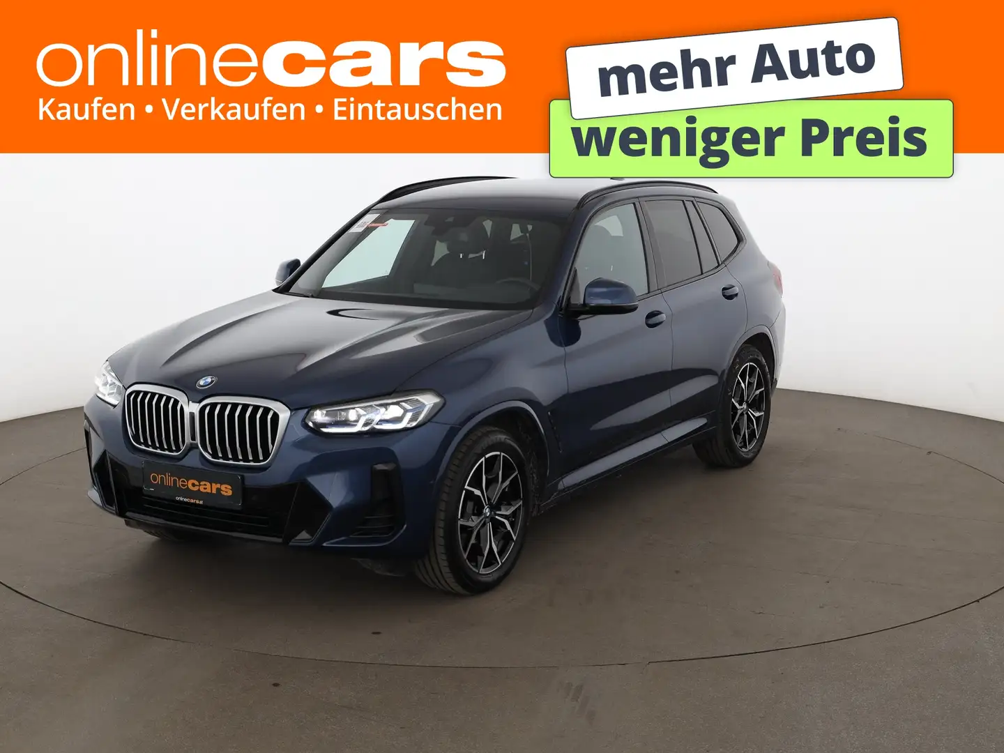 BMW X3 xDrive20d M-Sport Aut LASER AHK LEDER NAVI Blau - 1