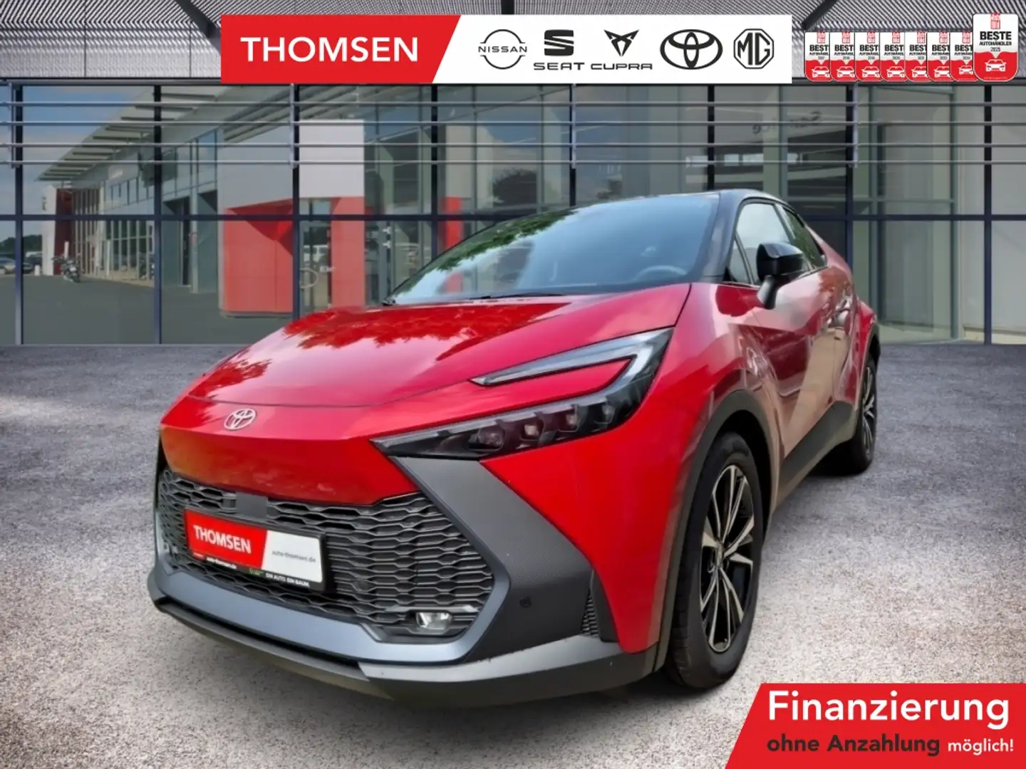 Toyota C-HR 1.8 FWD Team Deutschland ACC+AUT+LED+Navi Rot - 1