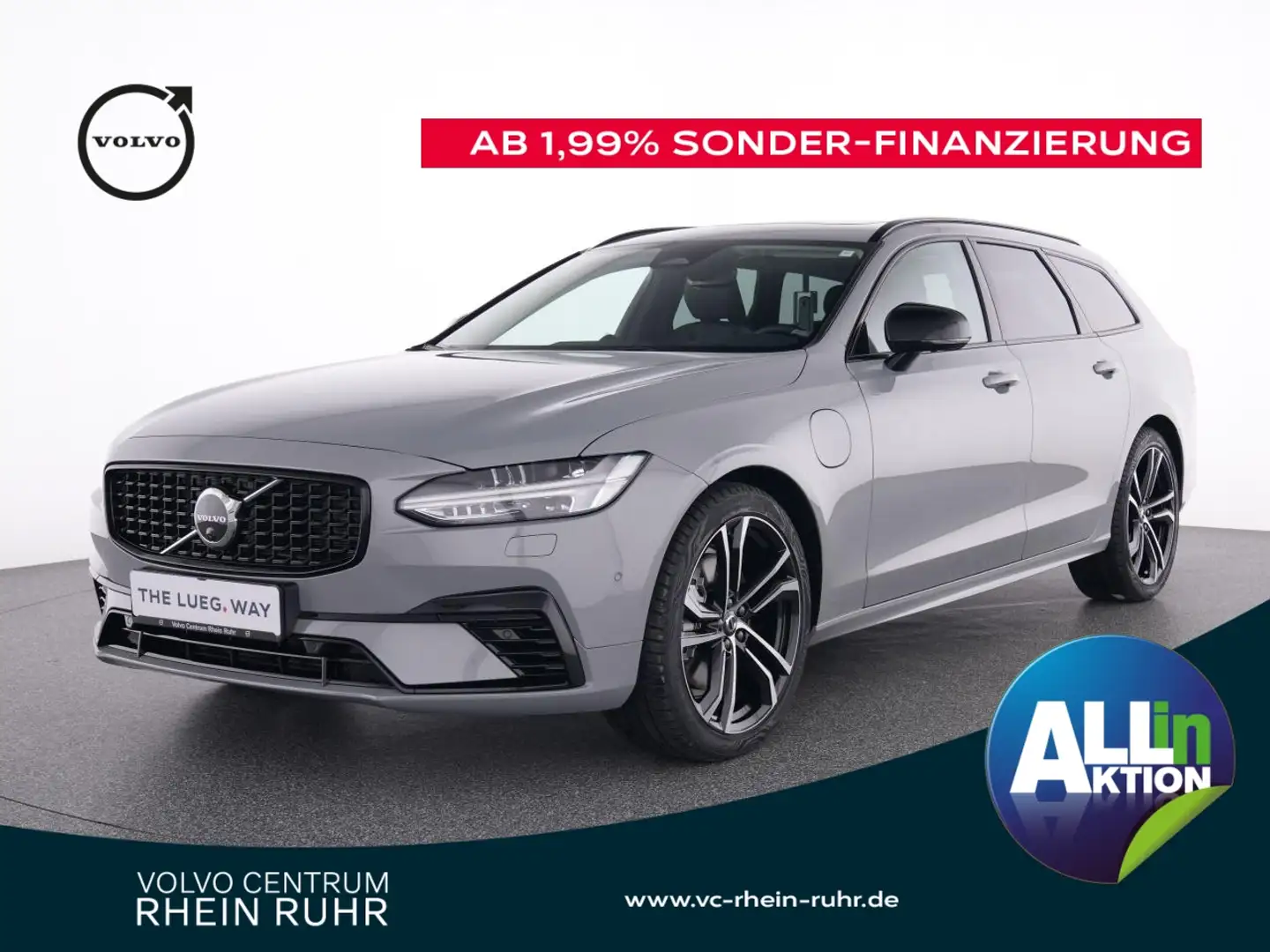 Volvo V90 T8 Hybrid UltraDark+AWD+Pano+B&W+HUD+Luftfa+ Grau - 1