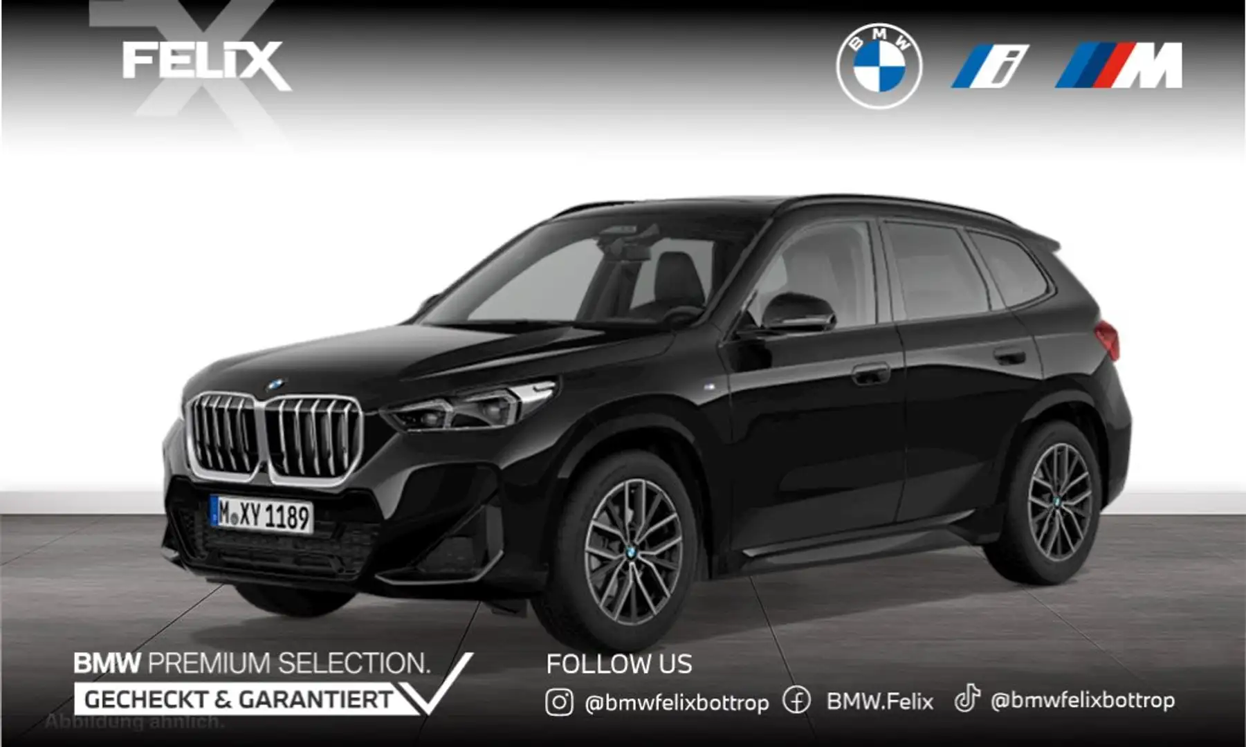 BMW X1 sDrive18i M SPORTPAKET+HARMAN/KARDON/HEAD UP Schwarz - 1