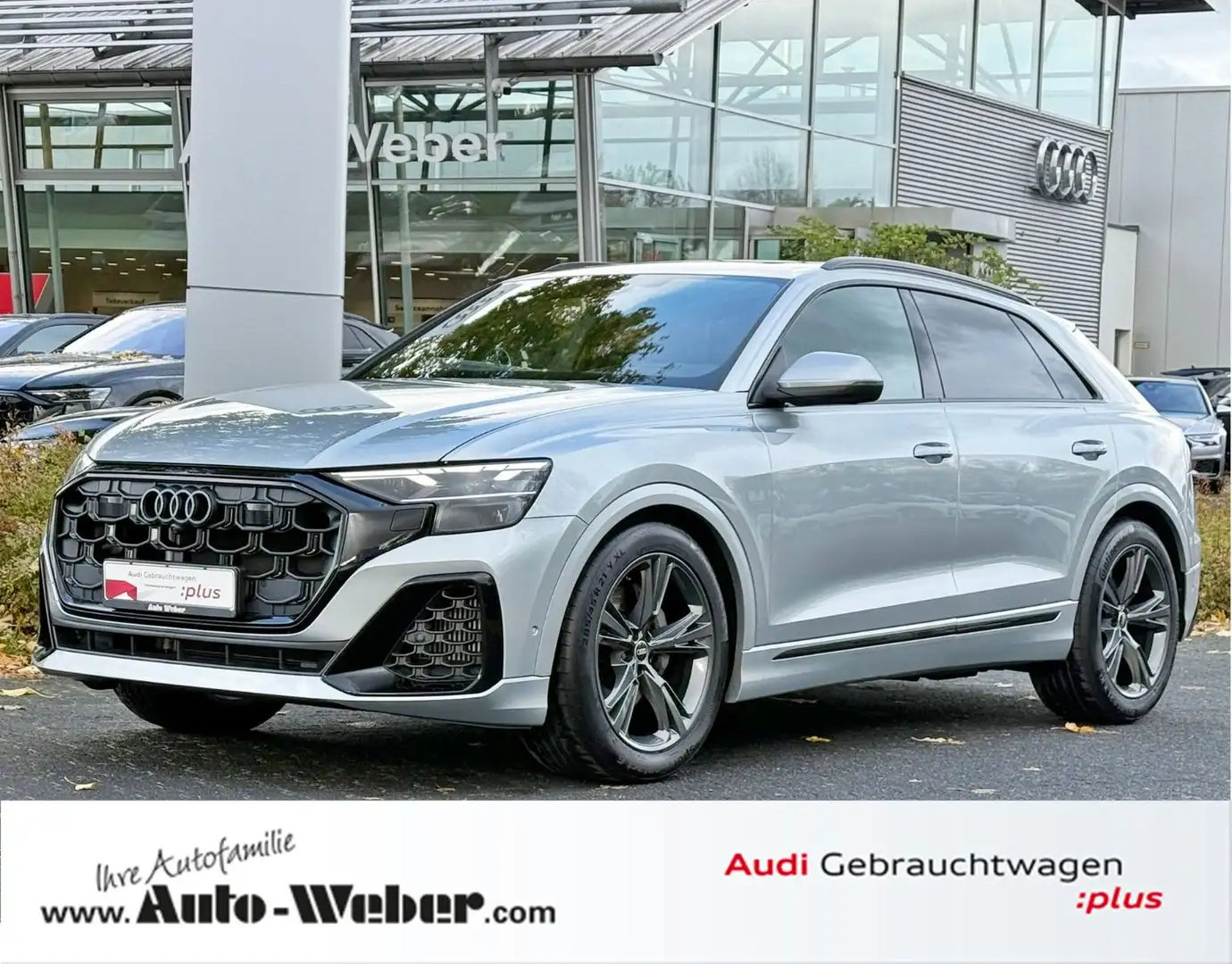 Audi Q8 55TFSI qu S LINE PANO MEMORY AHK MATRIX 360° Silber - 1