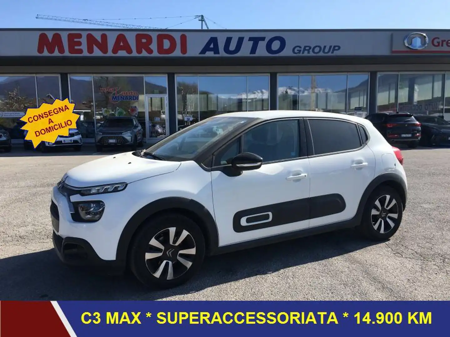 Citroen C3 PureTech 83 S&S Max 14.900 KM * CERCHI LEGA + VET Bianco - 1