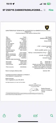 Lamborghini Diablo PRIMA SERIE