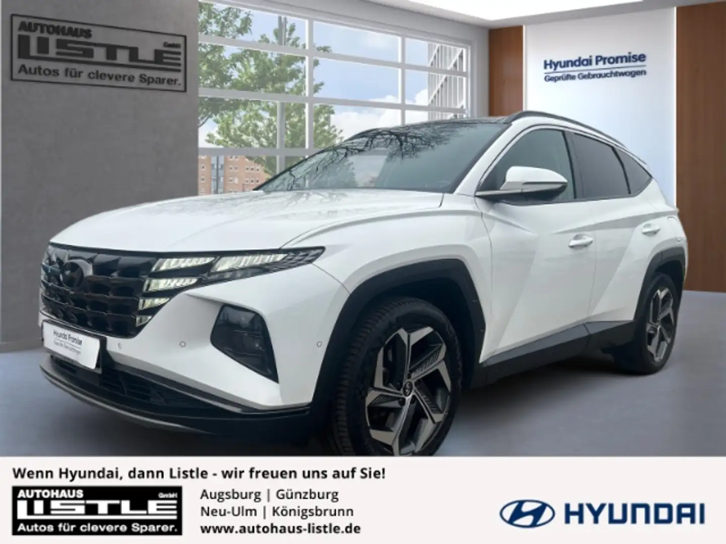 Hyundai TUCSON Prime Plug-In Hybrid 4WD El. Panodach Navi Leder D Blanc - 1
