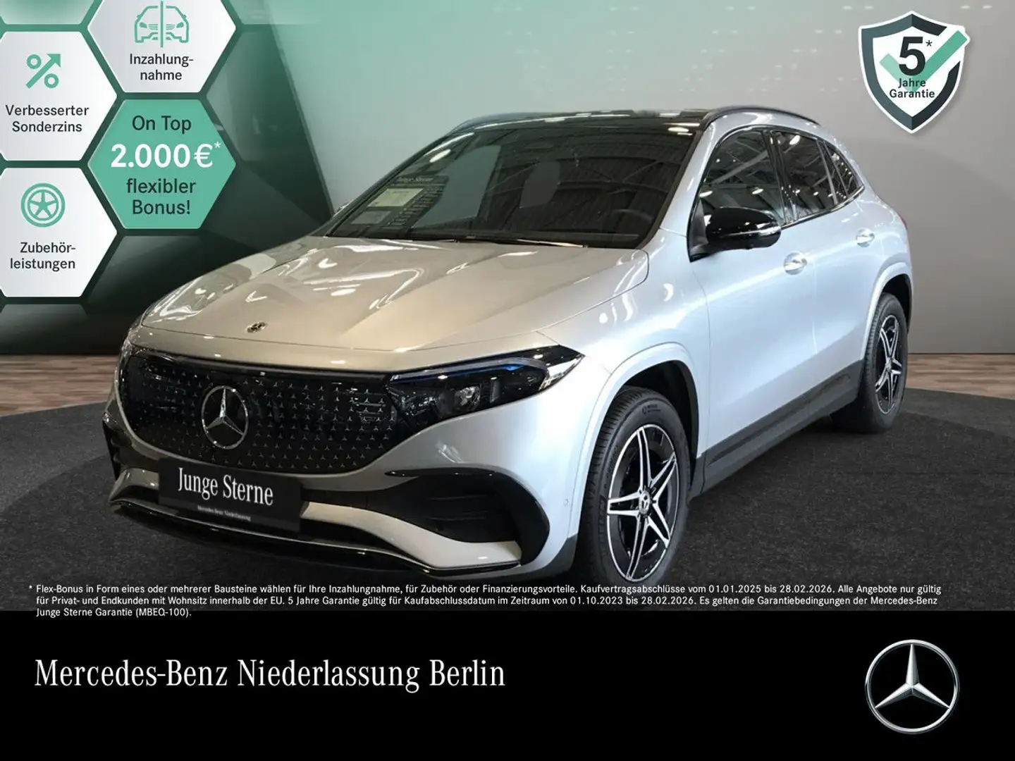 Mercedes-Benz EQA 350 4M AMG+NIGHT+PLUS-PAKET+PANO+360+KEYLESS Gümüş rengi - 1