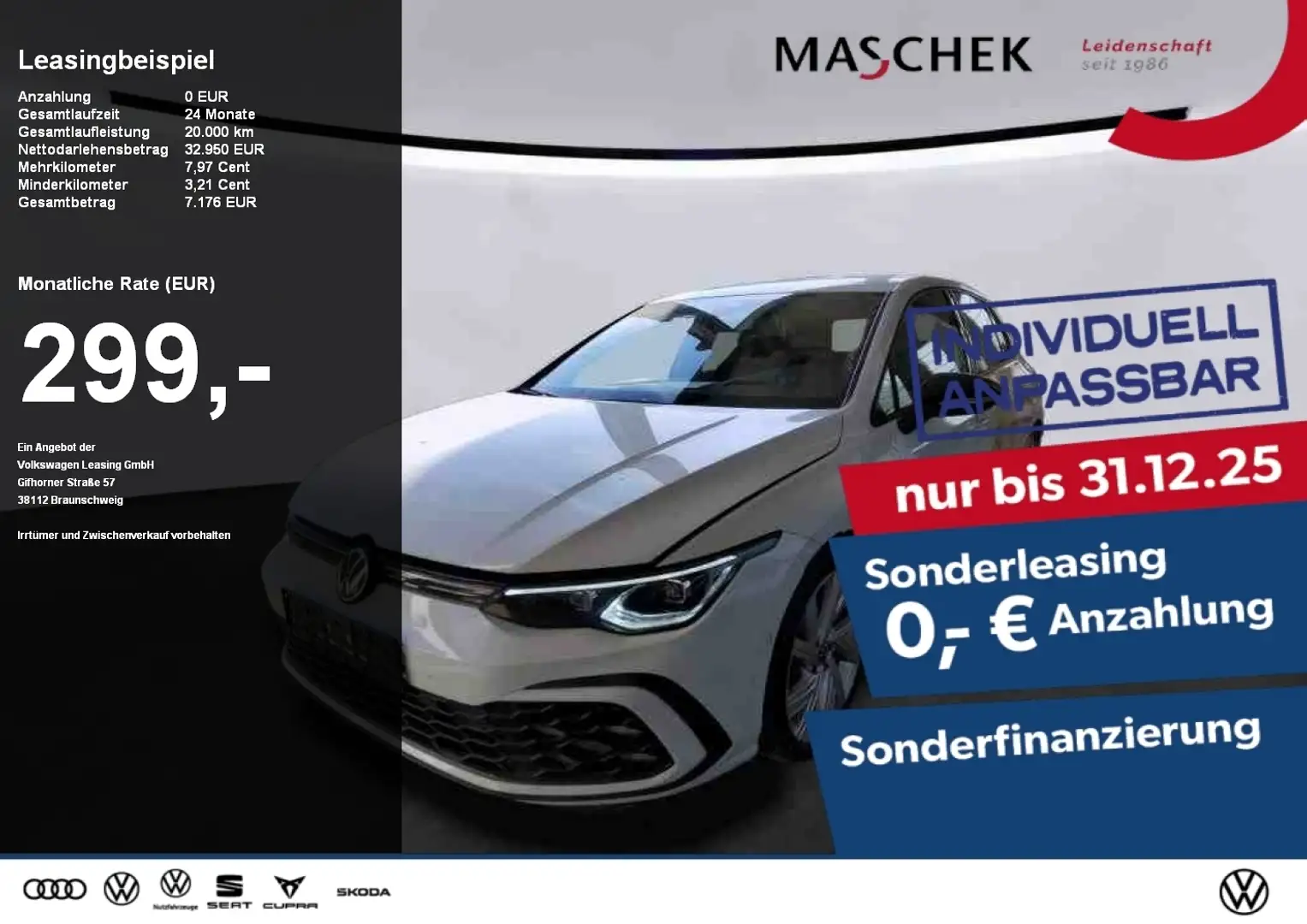 Volkswagen Golf GTI HUD RearView HK IQ.Light Navi Sitzh PDC HUD ACC AU Weiß - 1