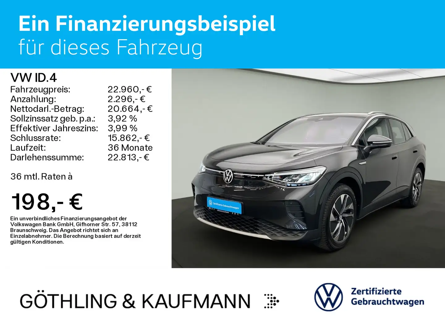 Volkswagen ID.4 Pure Performance 125kW*Wärmepumpe*NAVI*SHZ* Szary - 2
