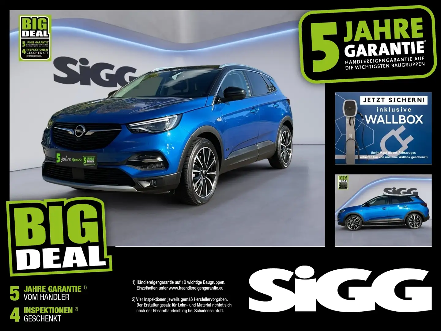 Opel Grandland 1.6 T Hybrid PHEV 4x4 Allrad Blau - 1