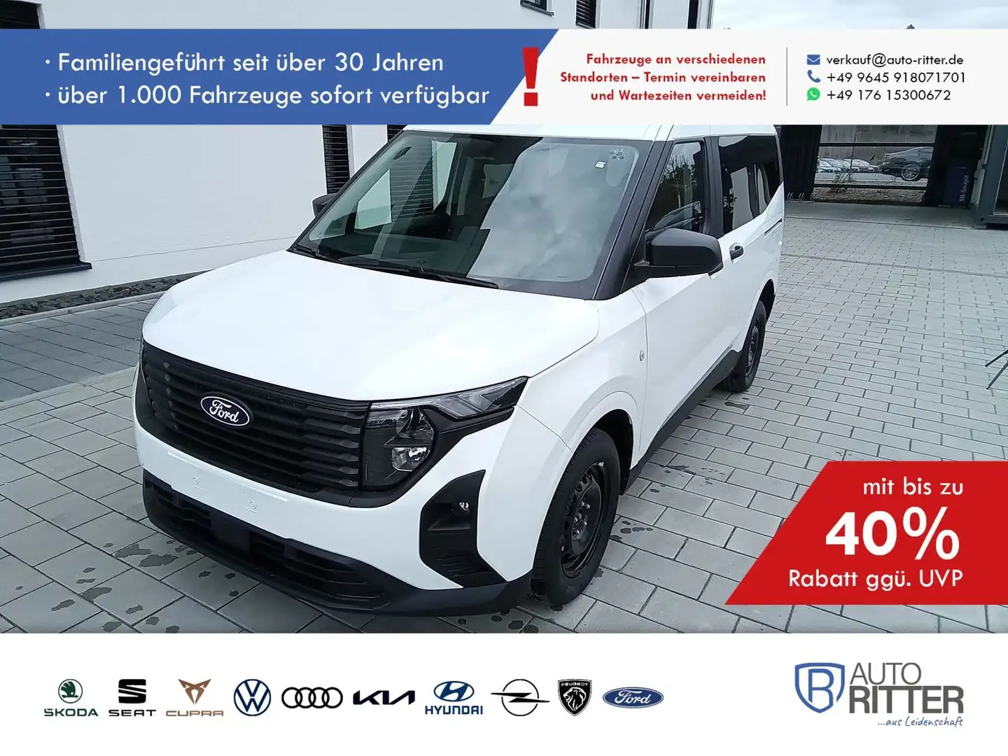 Ford Tourneo Courier Trend RFK|Carplay|Klima|PDC|S... Weiß - 1