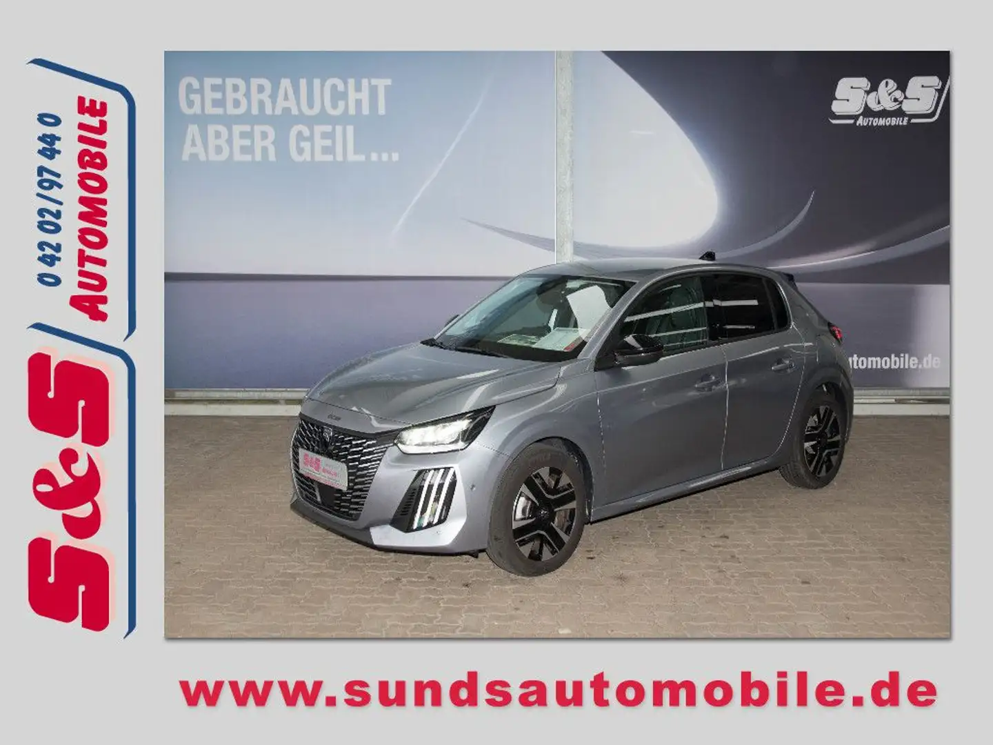 Peugeot 208 1.2 PureTech 100 Allure NAVI/TEMPOMAT/LED/KA Silber - 1