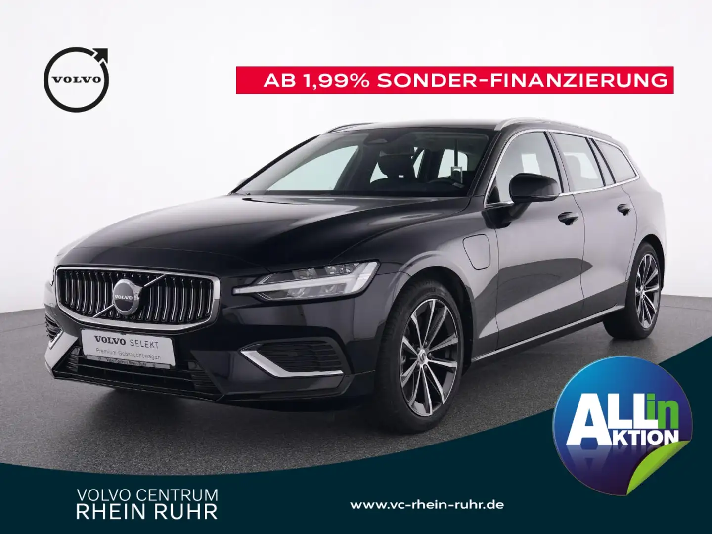 Volvo V60 T6 AWD Essential+LED+DAB+SHZ+Winterpaket Schwarz - 1