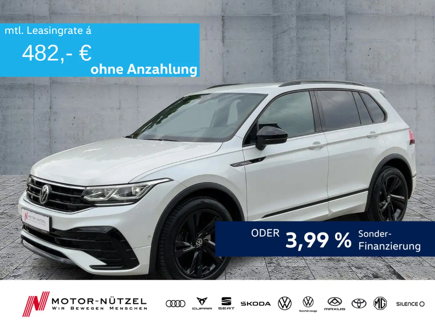 Volkswagen Tiguan 2.0 TSI 4M DSG R-LINE MATRIX+NAVI+ACC+SHZ Weiß - 1