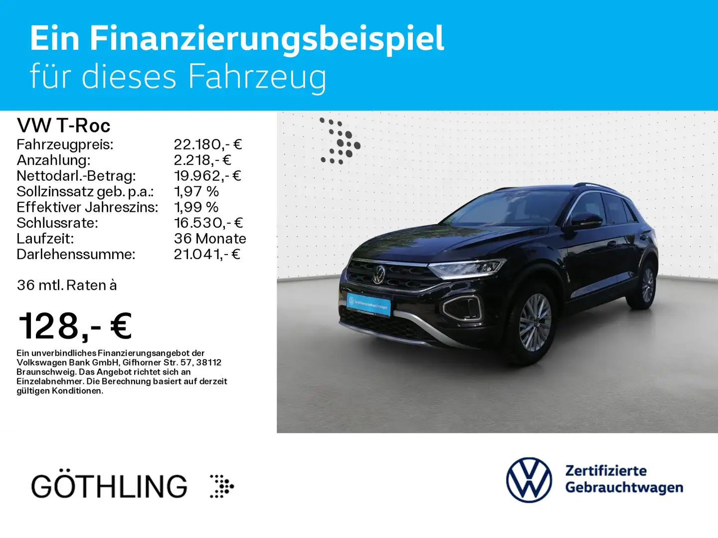 Volkswagen T-Roc T-ROC Life TSI 85kW*LED*DIGITAL*NAVI*PDC*SHZ Nero - 2