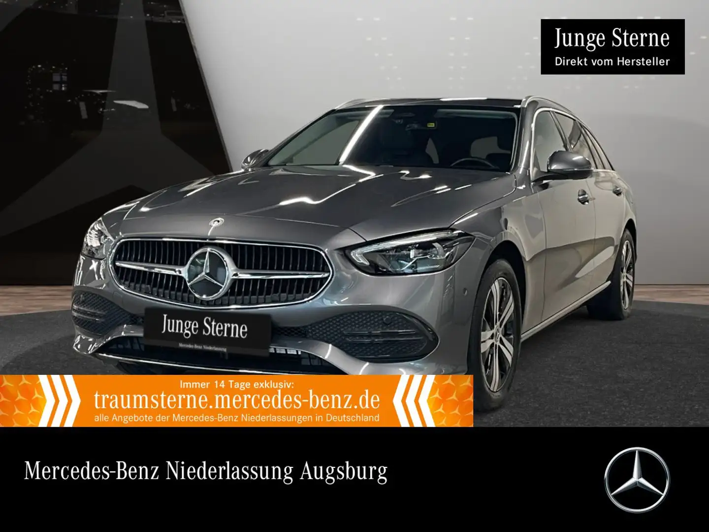 Mercedes-Benz C 300 e T AVANTG+LED+KAMERA+TOTW+KEYLESS+9G Grau - 1