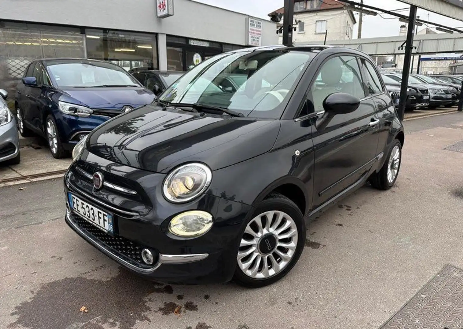 Fiat 500 (2) 1.2 69ch Lounge 2016 Noir - 1