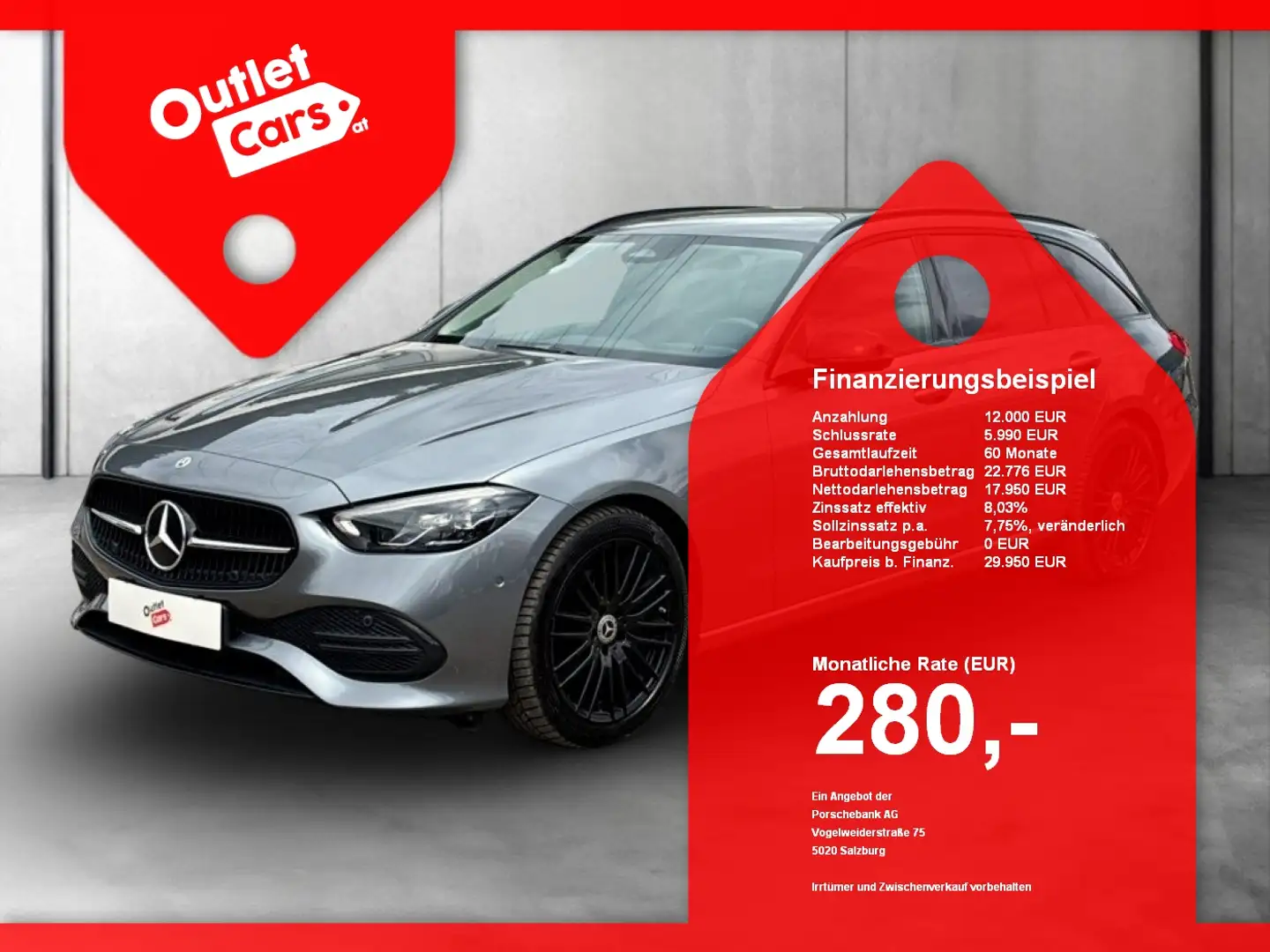 Mercedes-Benz C 220 T d Avantga. AHK+LED+NAV+RADAR+KAMERA+SOUND Grau - 1