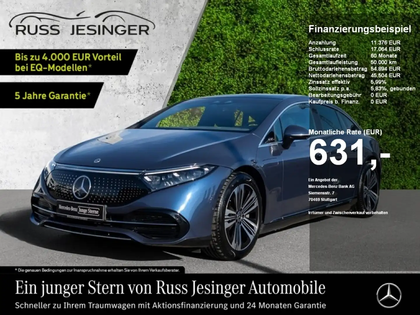 Mercedes-Benz EQS 450+ *AHK*360*HUD*OLED*Pano*Burm*HUD*D.Light Albastru - 1