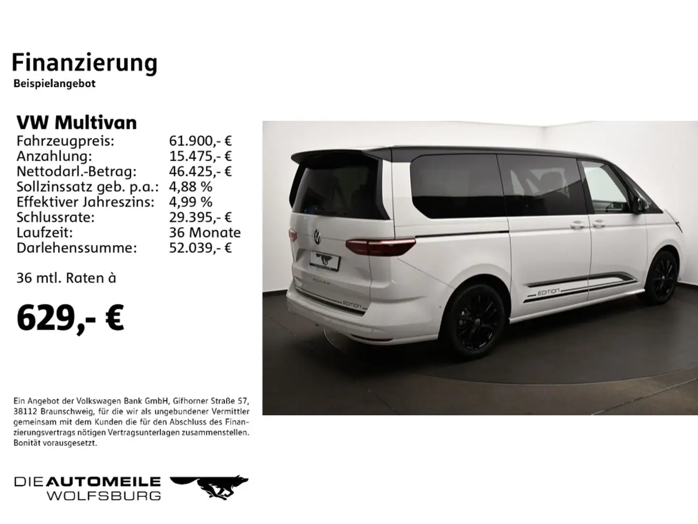 Volkswagen T7 Multivan T7 Multivan 1.5 TSI Life "Edition" Weiß - 2