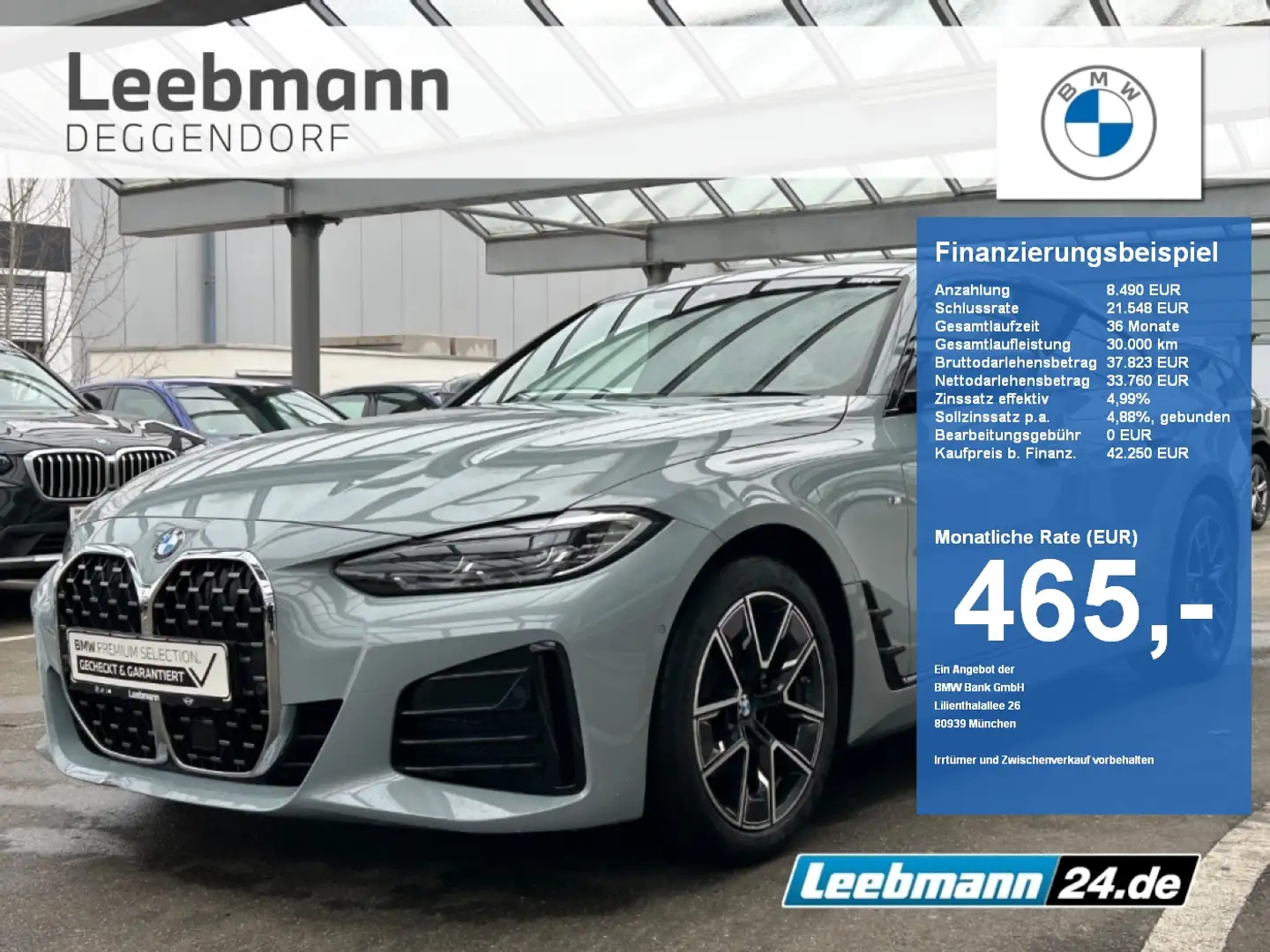 BMW 420 d Gran Coupé M-Sport StHz GARANTIE bis 01/29 Gris - 1
