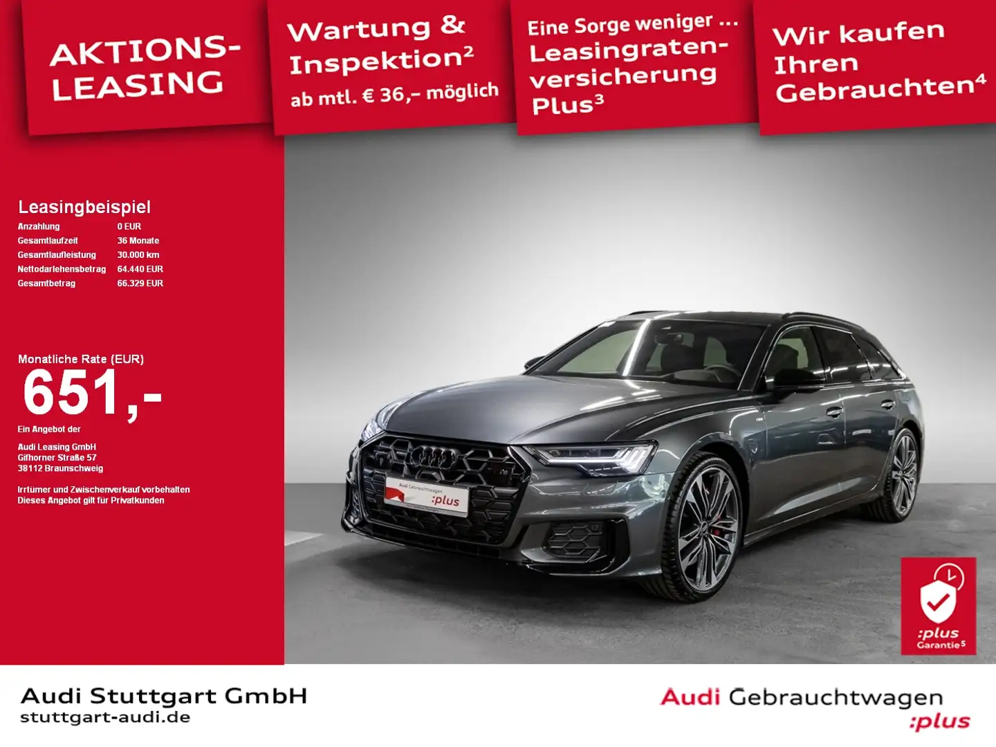 Audi A6 Avant s line 55 TFSI e quattro S tronic Gris - 1