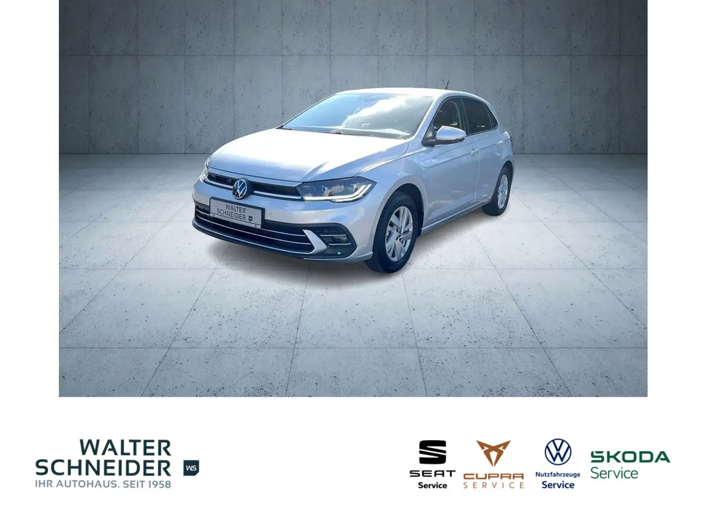 Volkswagen Polo 1,0 l TSI DSG Style Navi LED ACC App-Connec Silber - 1