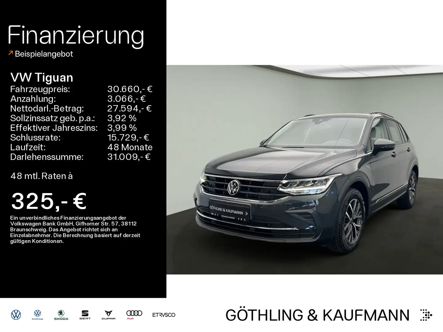 Volkswagen Tiguan Life 1.5 TSI 110kW*DSG*PANO*KAM*APP*ACC*S Gris - 1