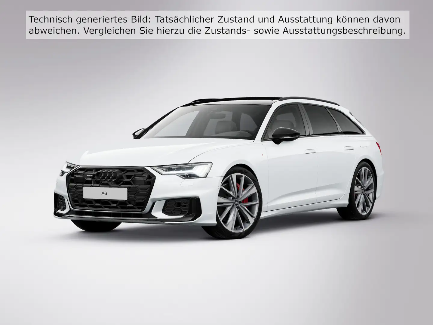 Audi A6 S-Line Black 55TFSI e qu AHK LEDER PANO Weiß - 2