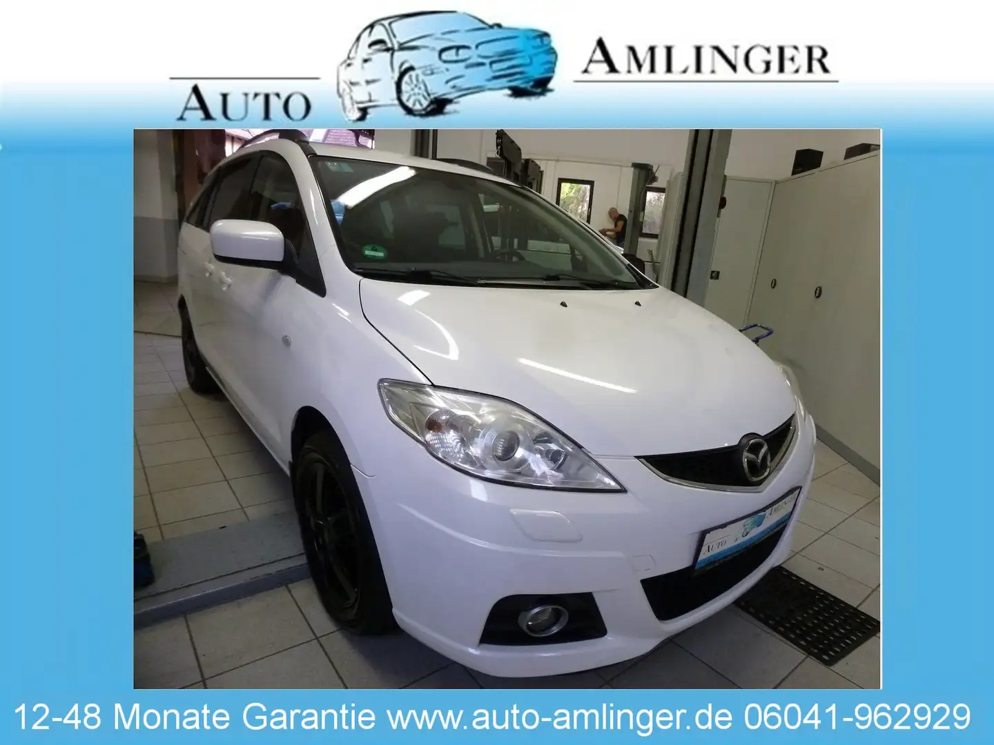 Mazda 5 2.0 Exclusive 2.Hand Scheckheft 24.Mo.Gar.TOP! Weiß - 1