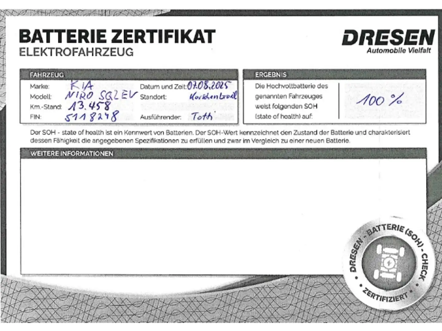 Kia Niro EV NAVI,KAMERA,SITZHZG,CARPLAY,KLIMA,DAB Weiß - 2