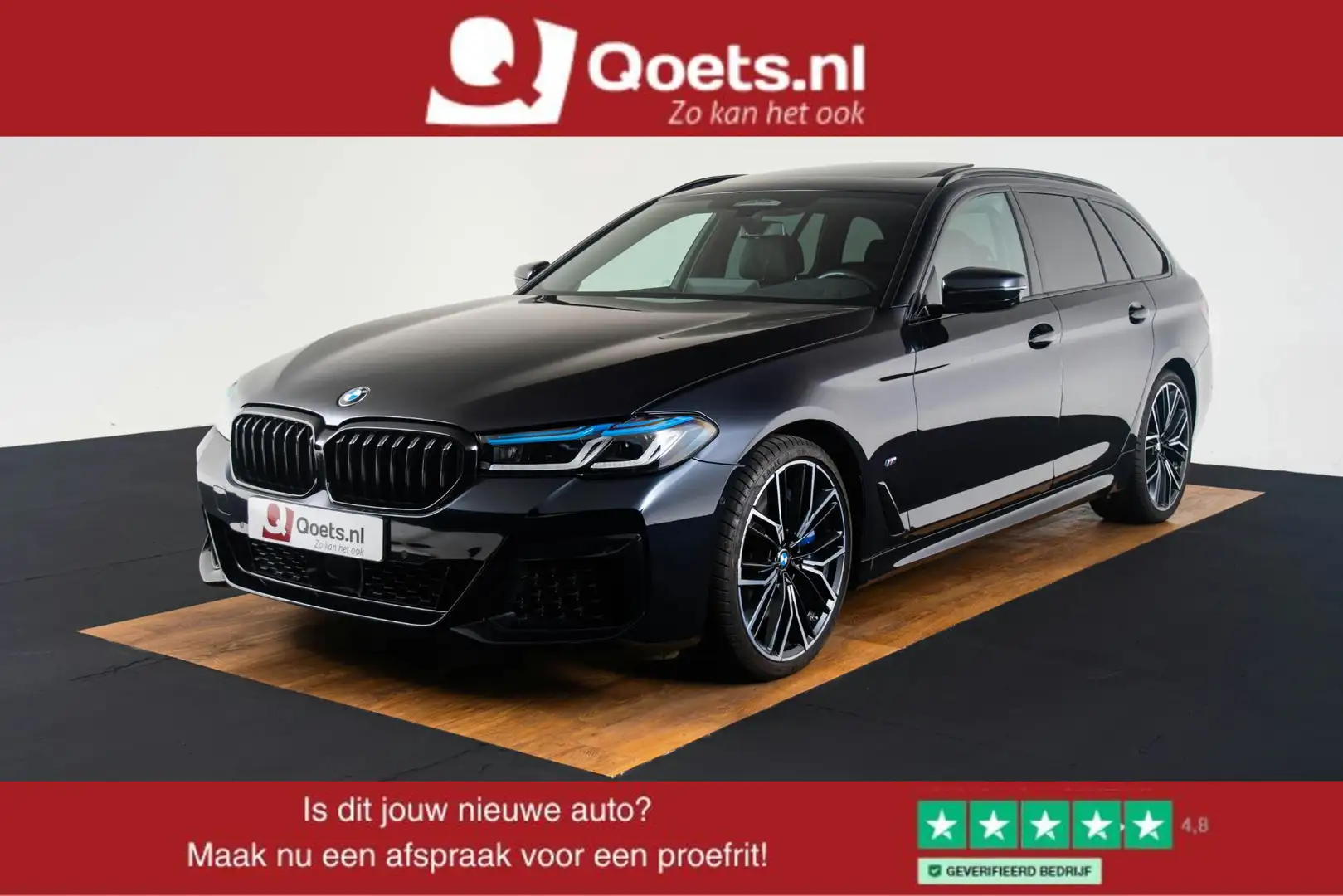 BMW 540 5-serie Touring 540d xDrive High Executive M Sport Zwart - 1