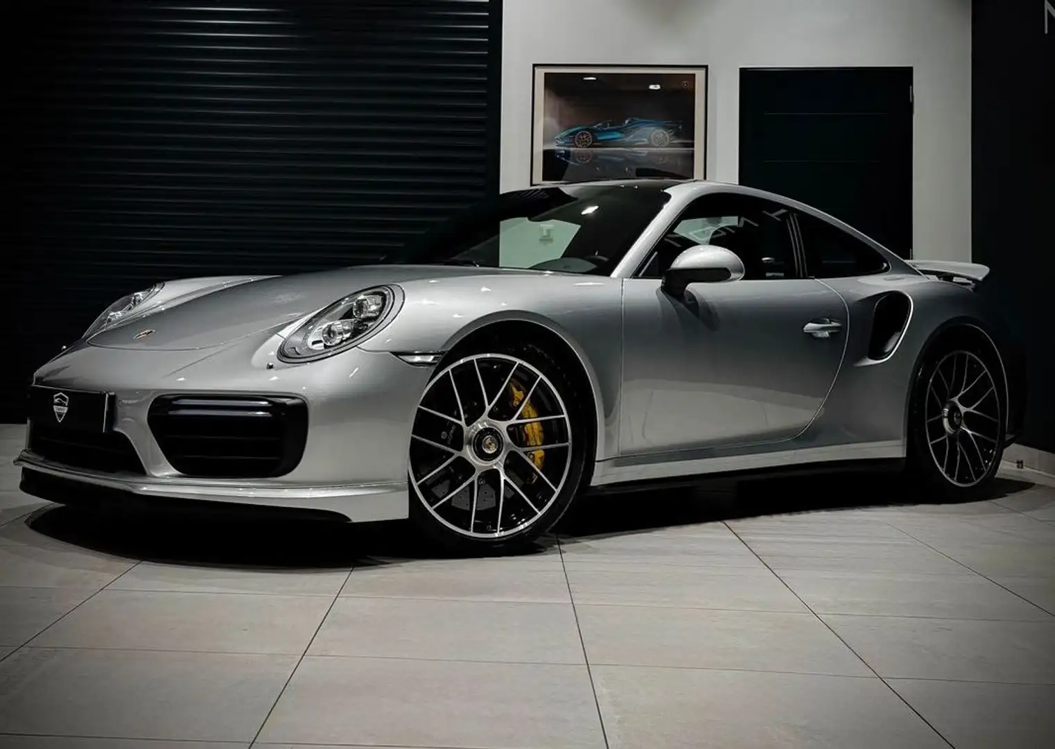 Porsche 991 991.2 COUPE TURBO S 3.8i 580 CH PDK TOIT PANO OUVRANT-PACK INTÉRIEUR CARBONE-PDCC-PDLS+-SIEGE 18P-JA EXCLUSIVE-BOSE-PCCB  Gri - 1