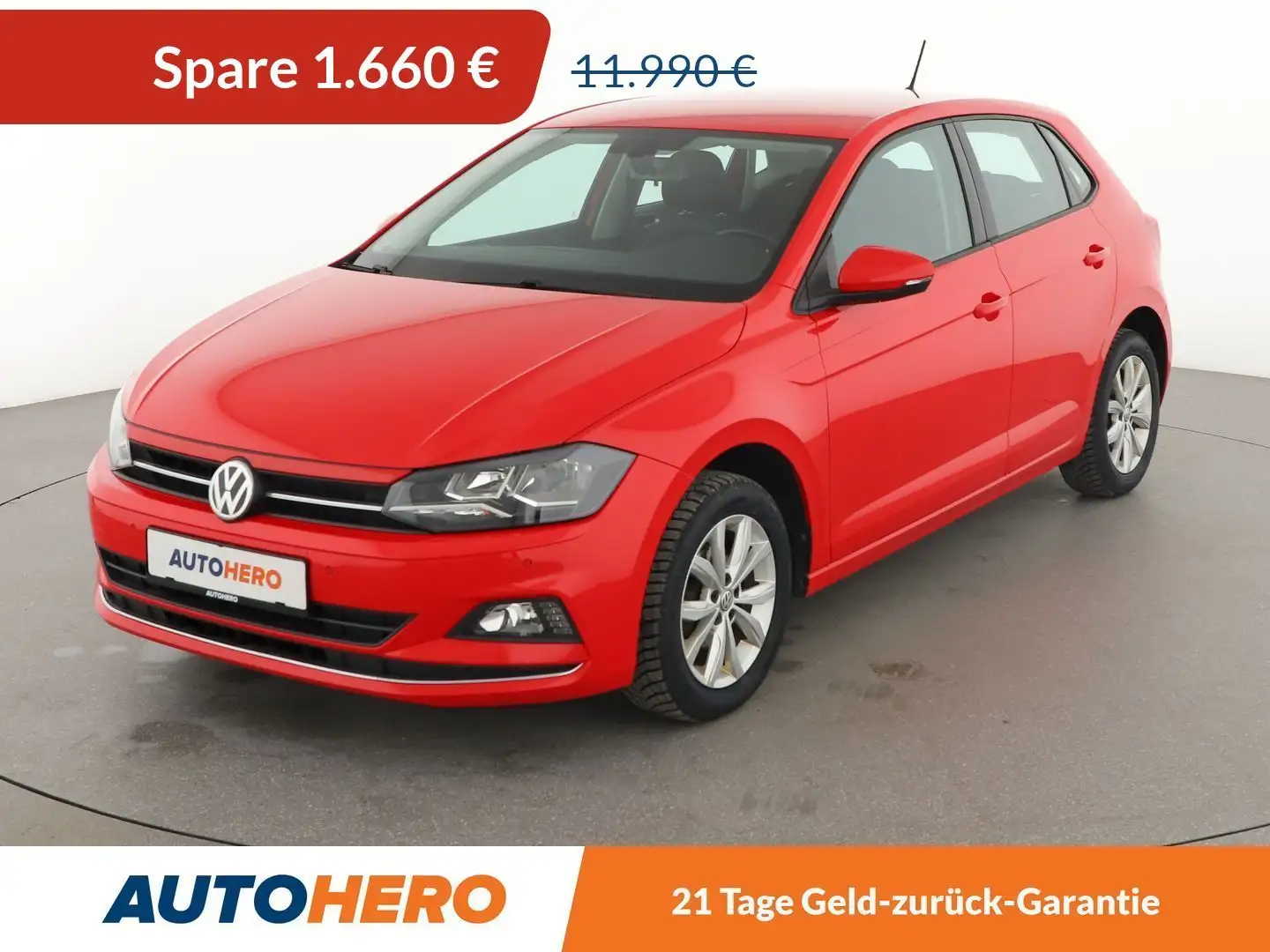 Volkswagen Polo 1.0 TSI Highline*PDC*SHZ*KLIMA*LIMITER*GARANTIE* Red - 1