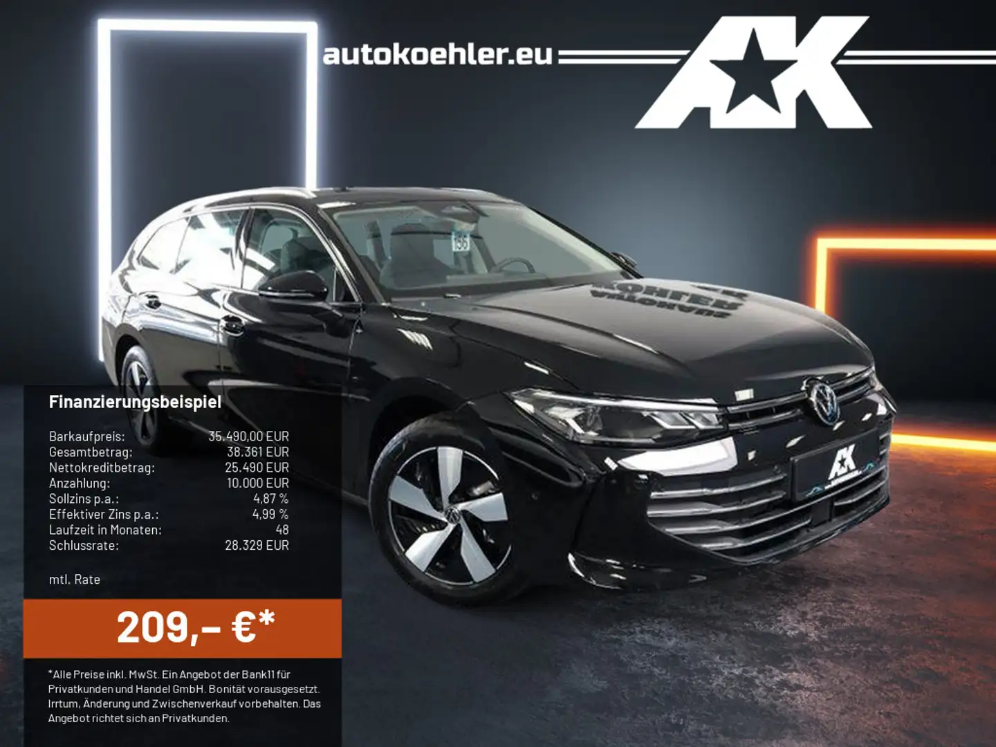 Volkswagen Passat Variant 1.5 eTSI 110 kW Business Massage DSG ACC LED DAB Negro - 1