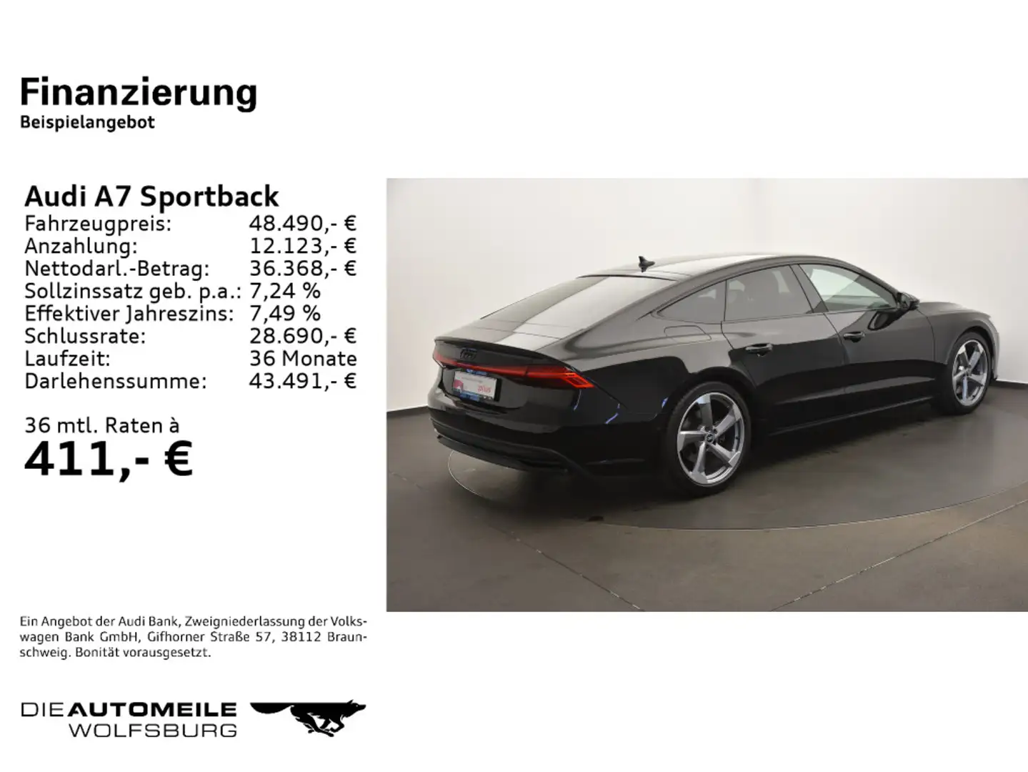 Audi A7 50 TFSI e quattro S-tronic virtual- Fekete - 2