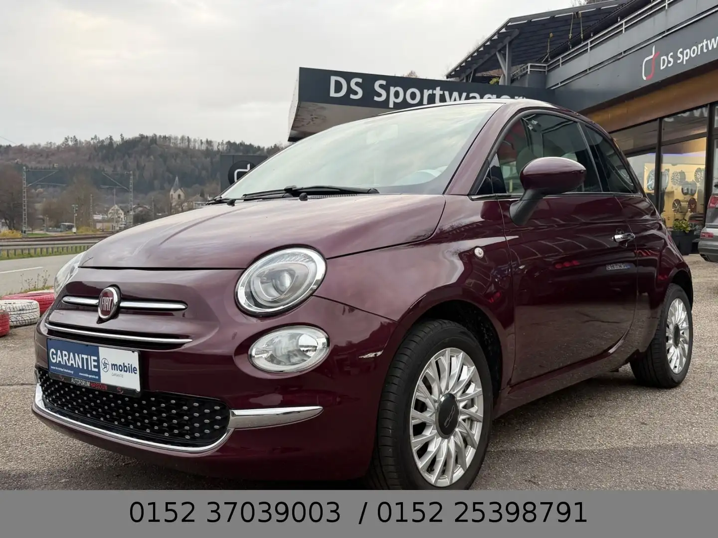 Fiat 500 PANO LED CITY GARANTIE TÜV Klima Violett - 1