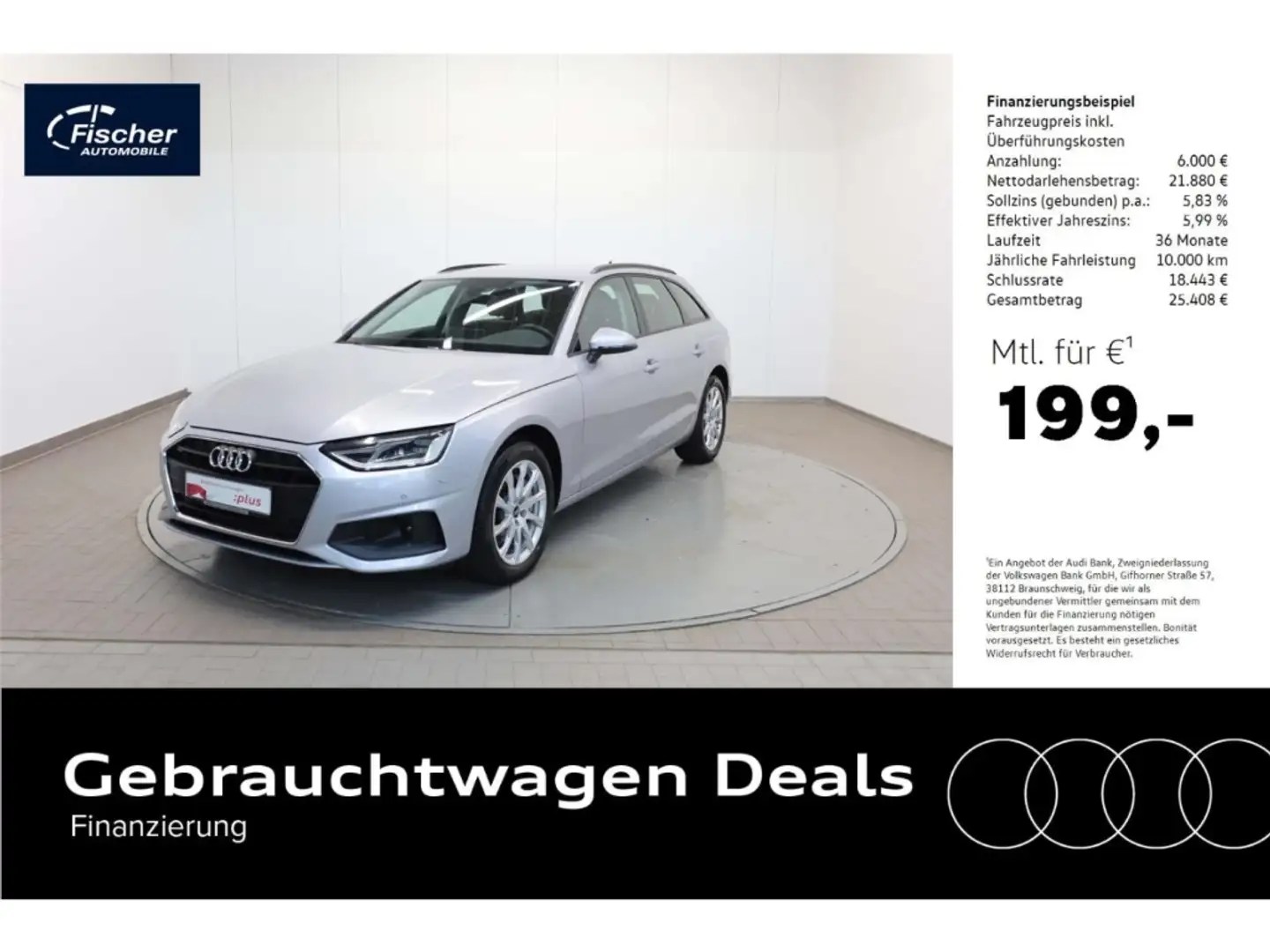 Audi A4 Avant 40 TFSI Silber - 1