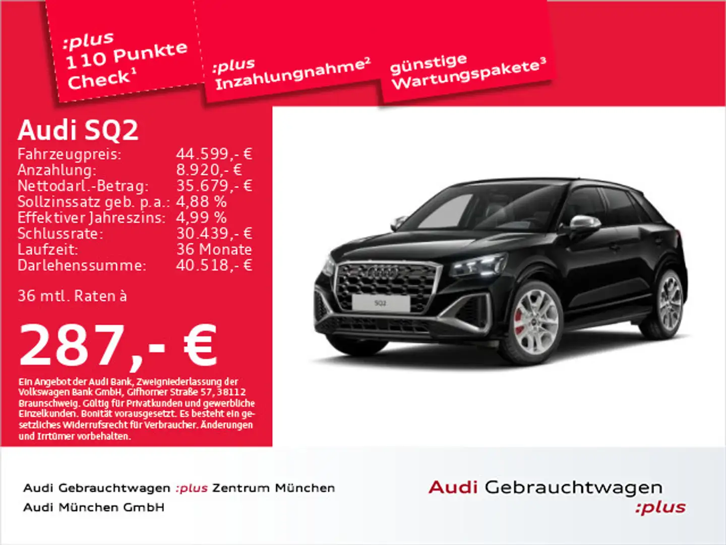 Audi SQ2 TFSI S tronic AHK/Matrix/Navi/ACC/SONOS Schwarz - 1