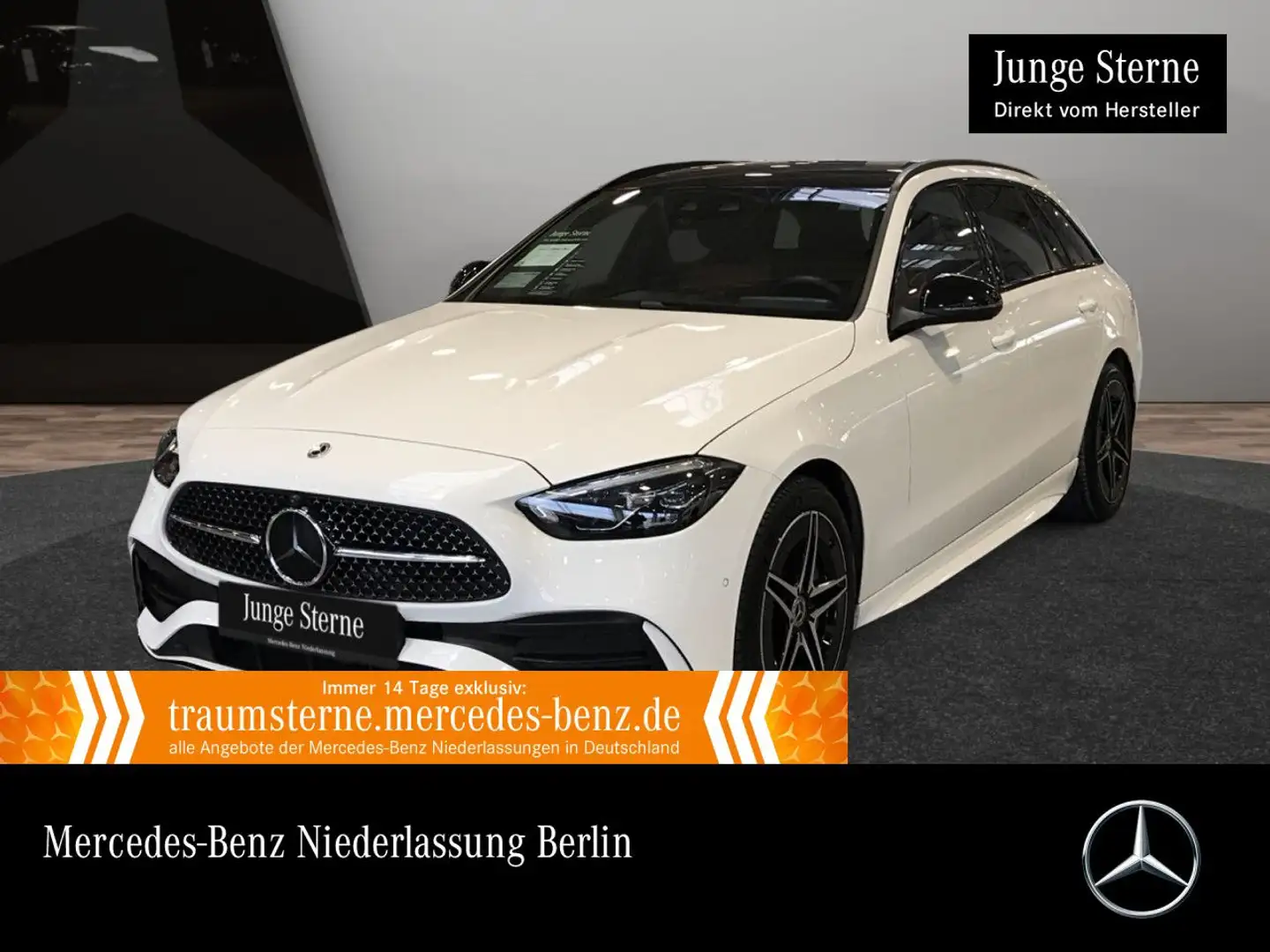 Mercedes-Benz C 200 d T AMG+NIGHT+PANO+360+LED+BURMESTER+KEYLESS Weiß - 1