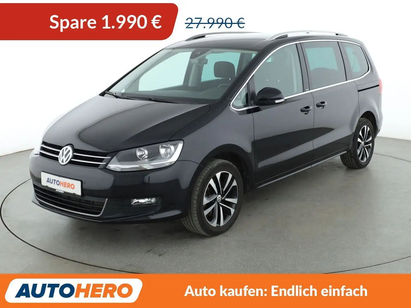 Volkswagen Sharan 1.4 TSI United Start-Stopp Aut.*7-SITZER*NAVI*SPUR Schwarz - 1