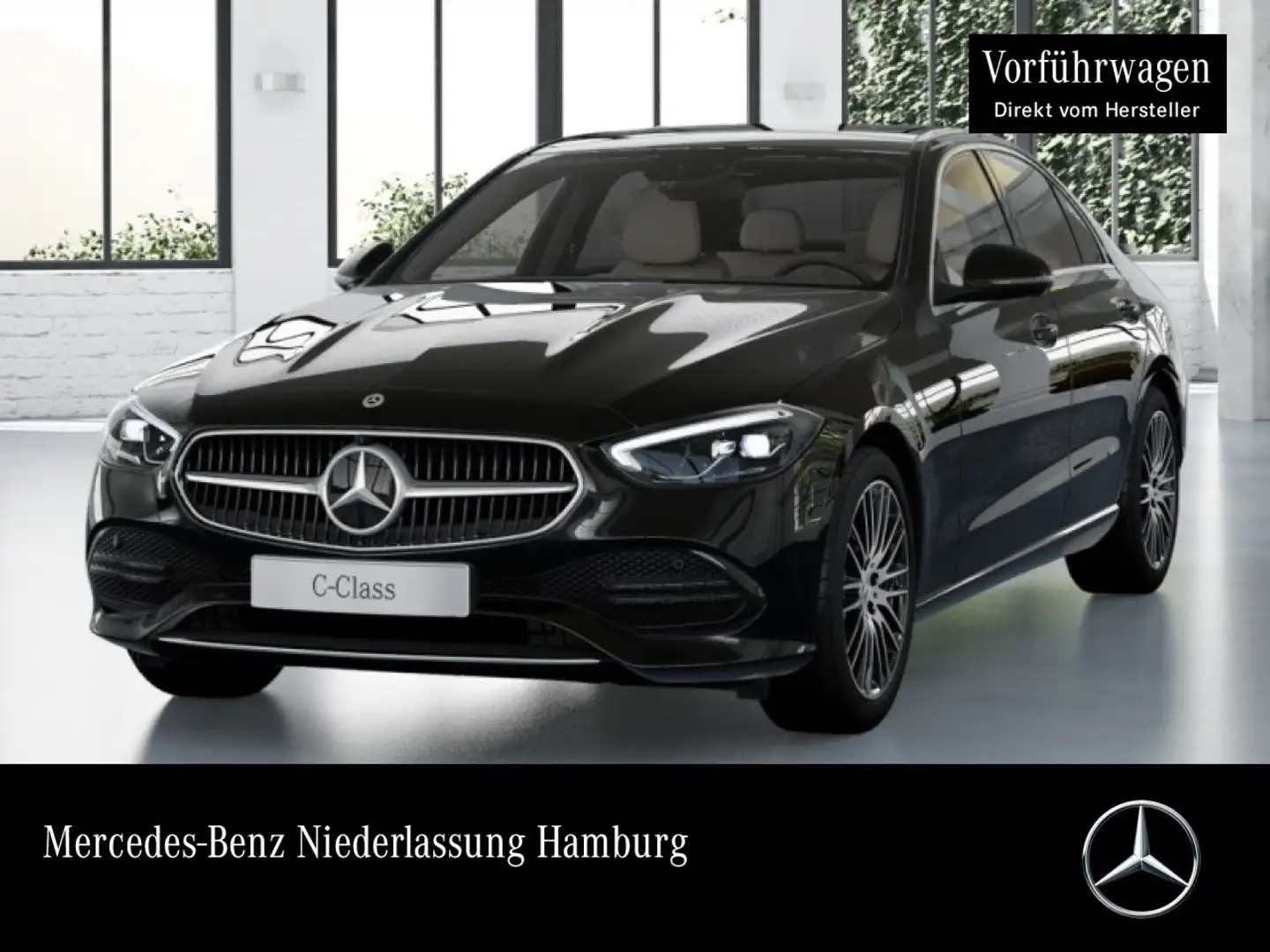 Mercedes-Benz C 200 d AVANTG+PANO+360+AHK+LED+TOTW+KEYLESS+9G Schwarz - 1