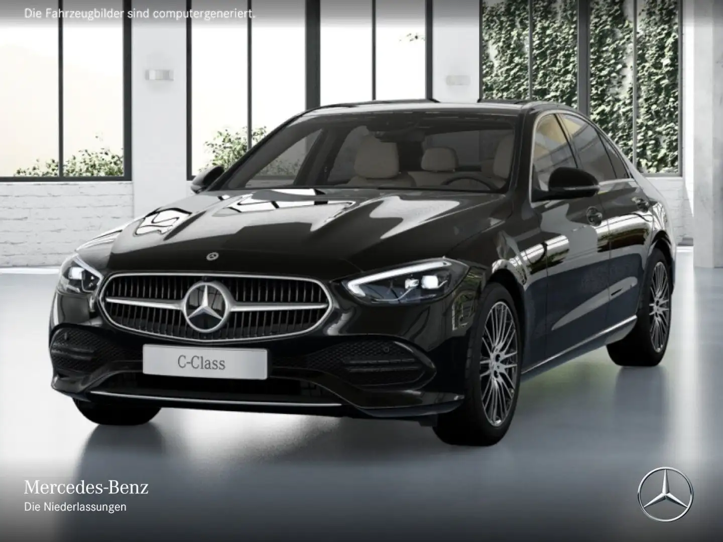 Mercedes-Benz C 200 d AVANTG+PANO+360+AHK+LED+TOTW+KEYLESS+9G Schwarz - 2