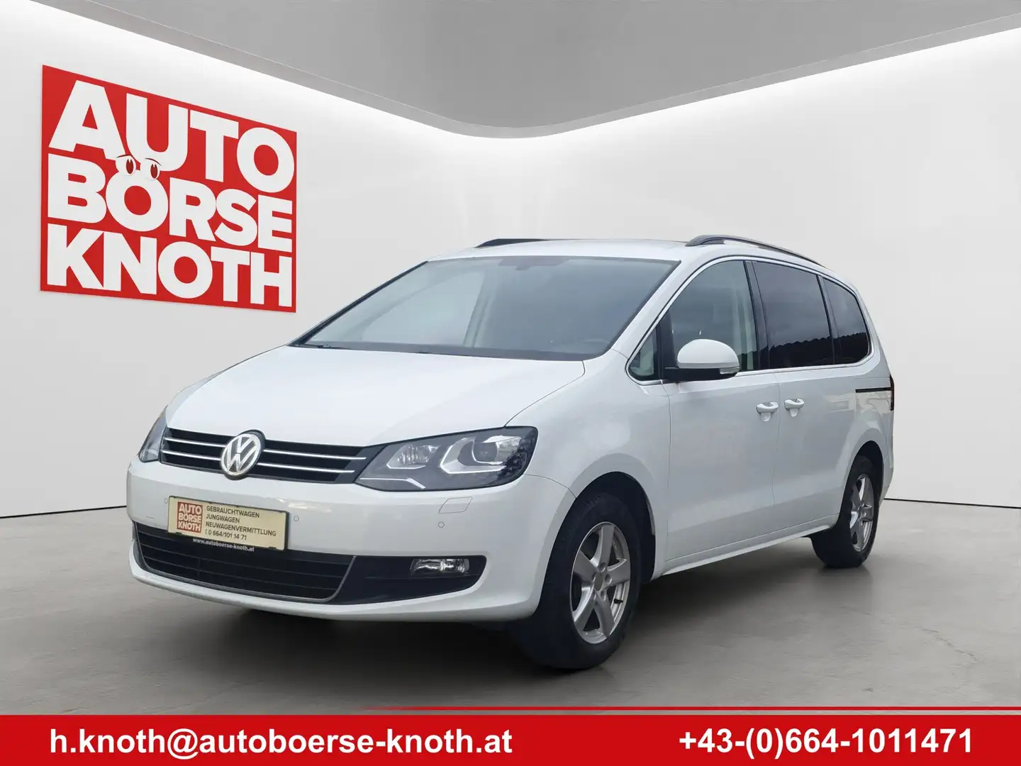 Volkswagen Sharan Business 2,0TDI DSG, Winterpaket, WKR ,PDC Weiß - 2