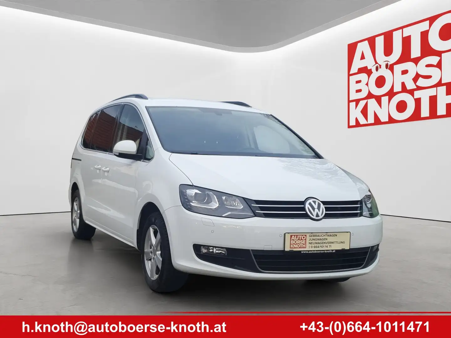 Volkswagen Sharan Business 2,0TDI DSG, Winterpaket, WKR ,PDC Weiß - 1