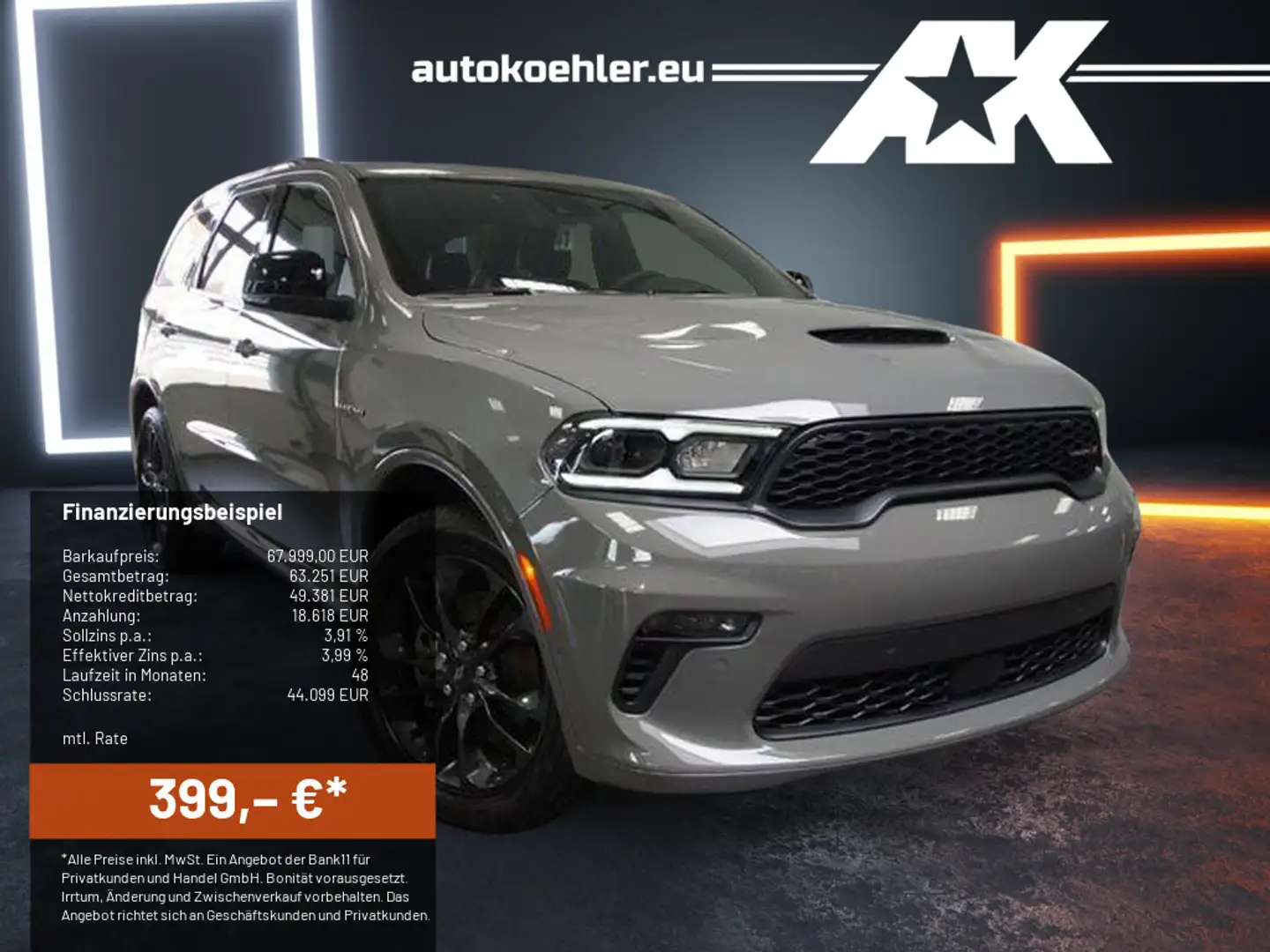 Dodge Durango 5.7 R/T,TechnologiePaket,Harman,7-Sitzer Grey - 1