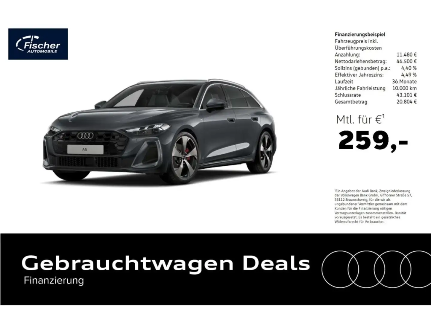 Audi A5 Avant TDI quattro S line AHK/HUD/Bei.Dis./20'' Grau - 1