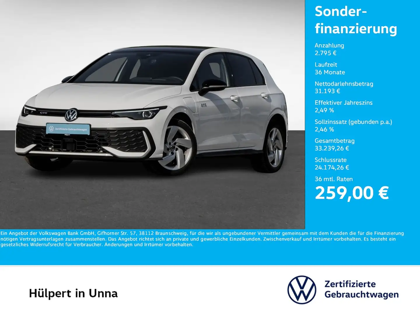 Volkswagen Golf VIII 1.5 HYBRID GTE FACELIFT CAM ACC NAVI Wit - 1