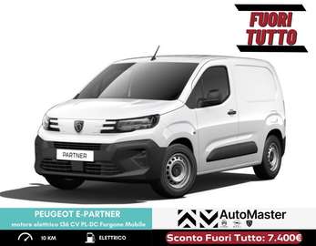 e-Partner motore elettrico 136 CV PL-DC Furgone Mobile IVA ESPOSTA